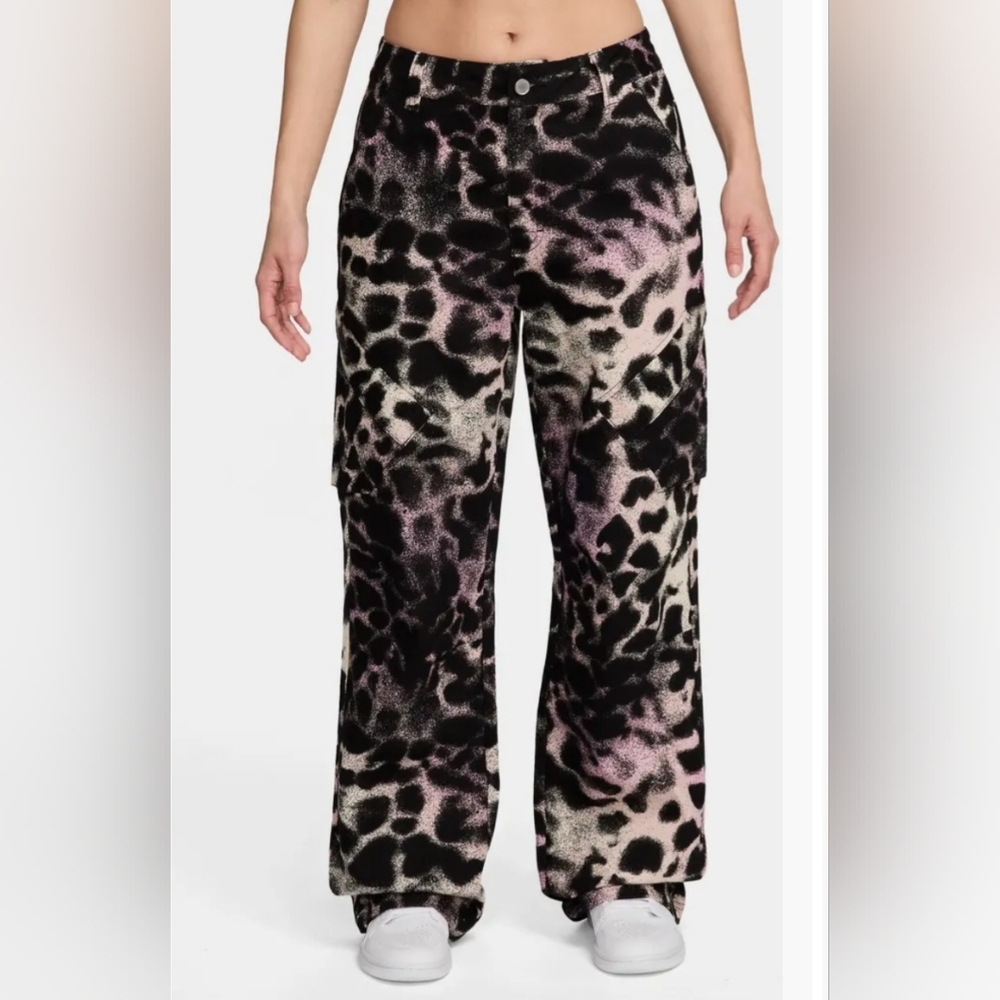 Nike Air Jordan nordstrom chicago camo Animal Print structured pants size Small